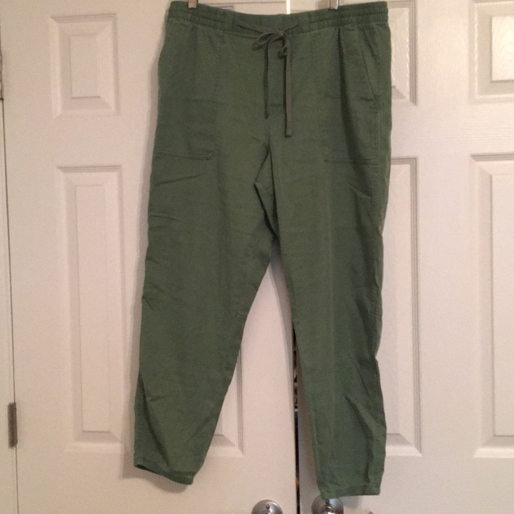 Brand New Green Cinched Joggers